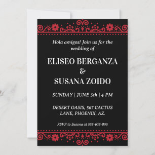 colorful mexico mexican wedding invitations