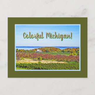 COLORFUL MICHIGAN (AUTUMN COLORS) POSTCARD
