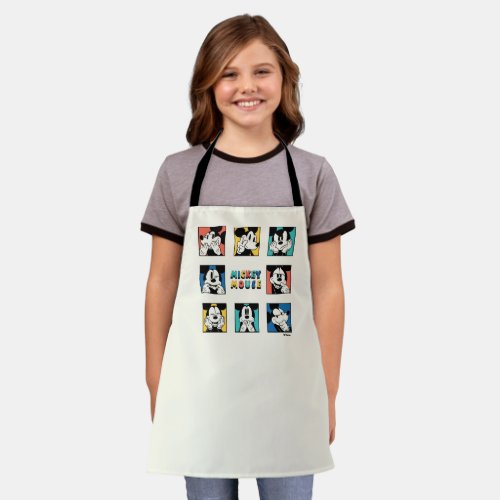 Colorful Mickey Mouse Grid Apron