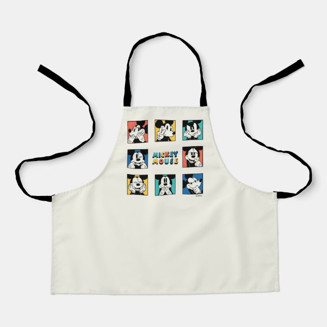 Colorful Mickey Mouse Grid Apron (Front)