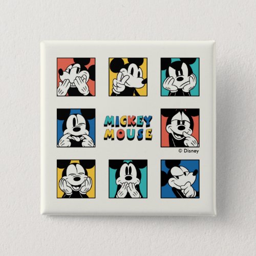 Colorful Mickey Mouse Grid Button