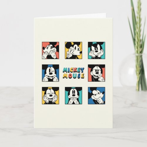 Colorful Mickey Mouse Grid Card
