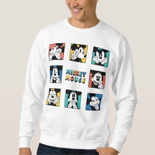 Colorful Mickey Mouse Grid Sweatshirt