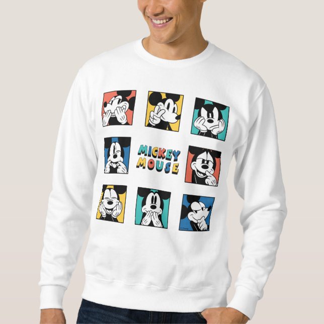 Colorful Mickey Mouse Grid Sweatshirt (Front)