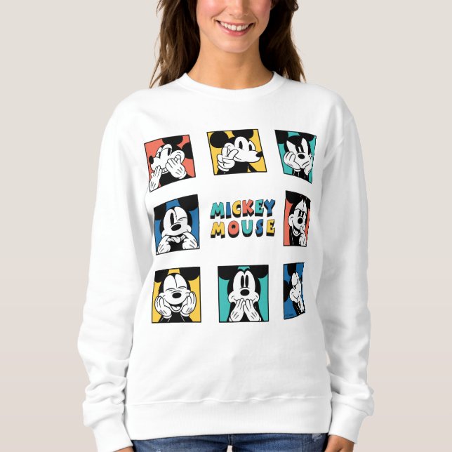 Colorful Mickey Mouse Grid Sweatshirt (Front)