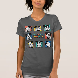 Colorful Mickey Mouse Grid T-Shirt