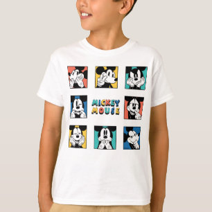 Colorful Mickey Mouse Grid T-Shirt