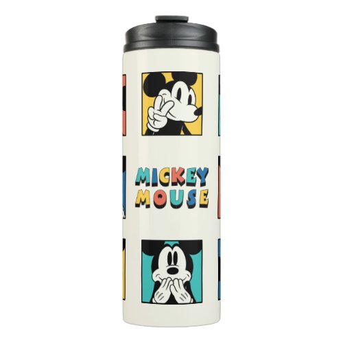 Colorful Mickey Mouse Grid Thermal Tumbler