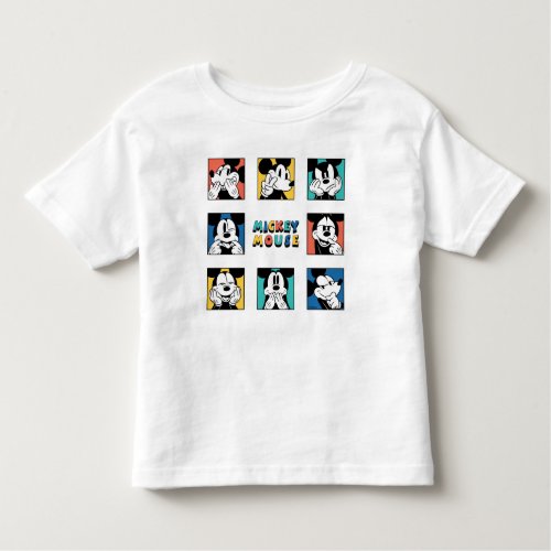 Colorful Mickey Mouse Grid Toddler T_shirt