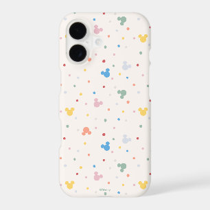 Colorful Mickey Mouse Icon and Dot Toss Pattern iPhone 17 Case