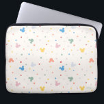 Colorful Mickey Mouse Icon and Dot Toss Pattern Laptop Sleeve<br><div class="desc">This classic Mickey Mouse pattern features his iconic head silhouette in a toss pattern with colorful dots. Decorate your room with this design on a cozy blanket,  fun throw pillow,  or enjoy on a personalized notebook! Shop this design on more custom products on Zazzle today!</div>