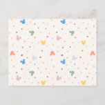 Colorful Mickey Mouse Icon and Dot Toss Pattern Postcard