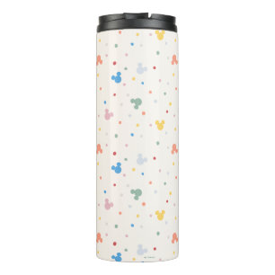 Colorful Mickey Mouse Icon and Dot Toss Pattern Thermal Tumbler