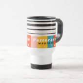 Colorful Mid Century Abstract Personalized Name Travel Mug (Front Right)