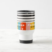 Colorful Mid Century Abstract Personalized Name Travel Mug (Center)
