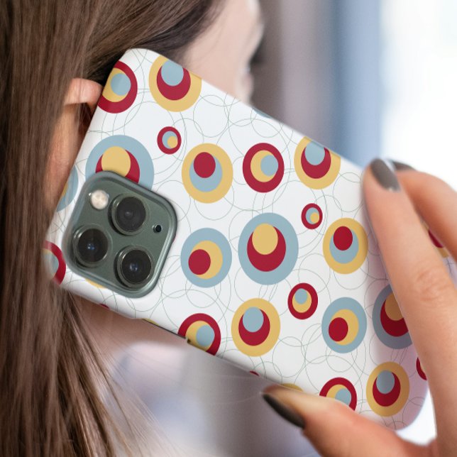 Colorful Mid Century Leopard Spots Retro Pattern iPhone Case (Creator Uploaded)