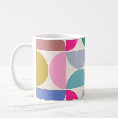 Colorful Mid Century Modern Abstract Pattern Coffee Mug