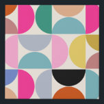 Colorful Mid Century Modern Abstract Pattern Faux Canvas Print<br><div class="desc">Mid century modern pattern – abstract geometric shapes – colorful minimalist pattern.</div>