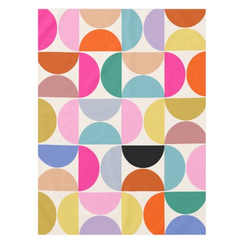 Colorful Mid Century Modern Abstract Pattern Tablecloth