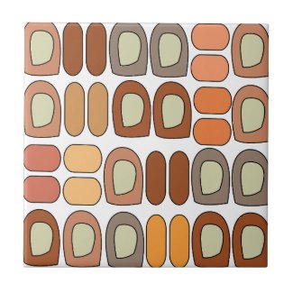 Colorful Mid Century Modern Geometric Ceramic Tile
