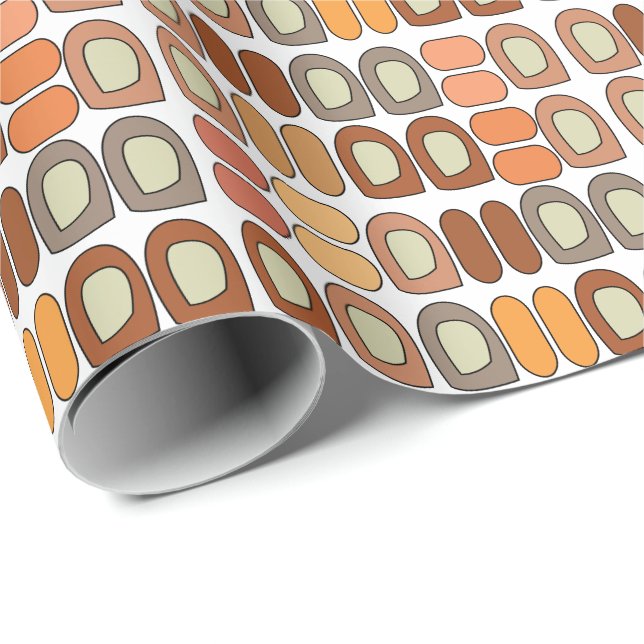 Colorful Mid Century Modern Geometric Wrapping Paper (Roll Corner)