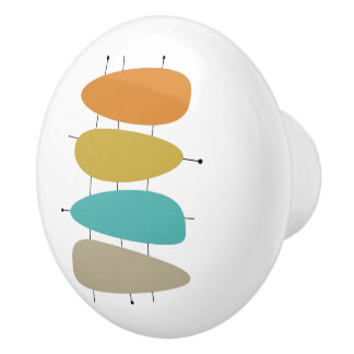 Colorful Mid Century Modern Guitar Picks Ceramic Knob