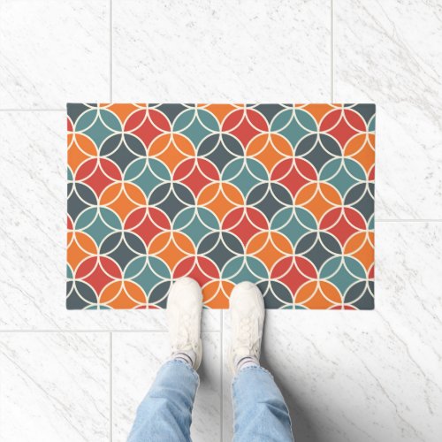 Colorful Mid_Century Modern Style Pattern Doormat