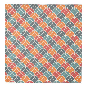 Colorful Mid-Century Modern Style Pattern Duvet Cover