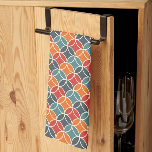 Colorful Mid_Century Modern Style Pattern Kitchen Towel