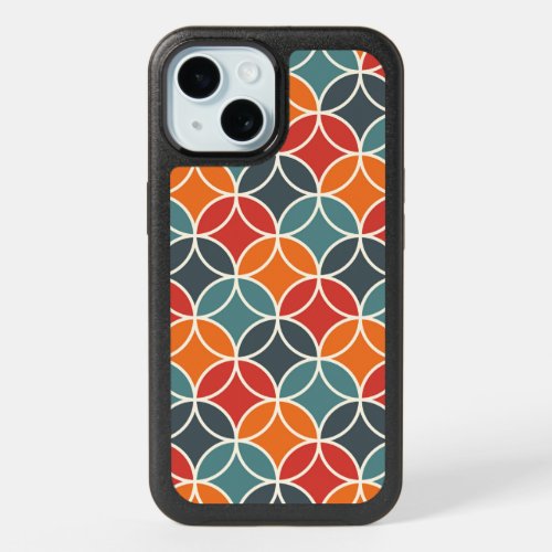 Colorful Mid_Century Modern Style Pattern iPhone 15 Case