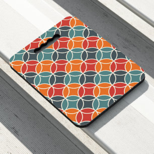 Colorful Mid-Century Modern Style Pattern Seat Cushion