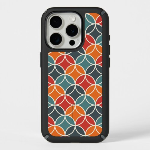 Colorful Mid_Century Modern Style Pattern iPhone 15 Pro Case