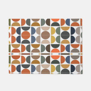 Colorful Mid-Century Retro Geometric Doormat