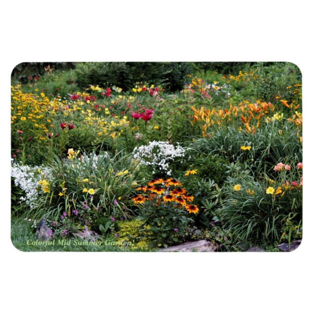 Colorful Mid Summer Gardens! Magnet (Horizontal)