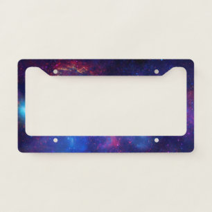 Colorful Milky Way Galaxy License Plate Frame