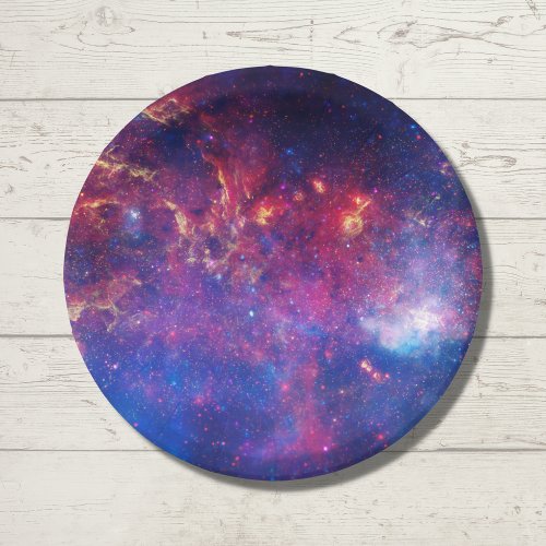 Colorful Milky Way Galaxy Paper Plates