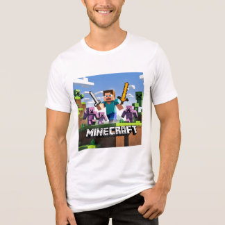 Colorful Minecraft with sword Cartoon Gift for him Tri-Blend Shirt