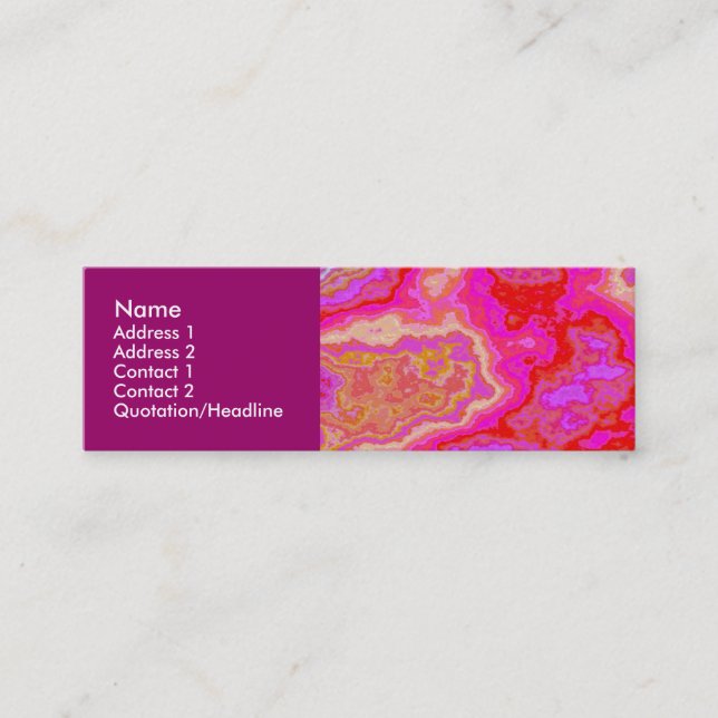Colorful Mineral 02 Mini Business Card (Front)
