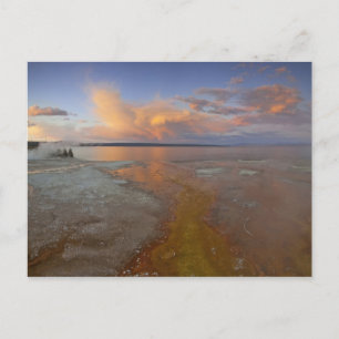 Colorful mineral deposits emit from Black Pool 2 Postcard