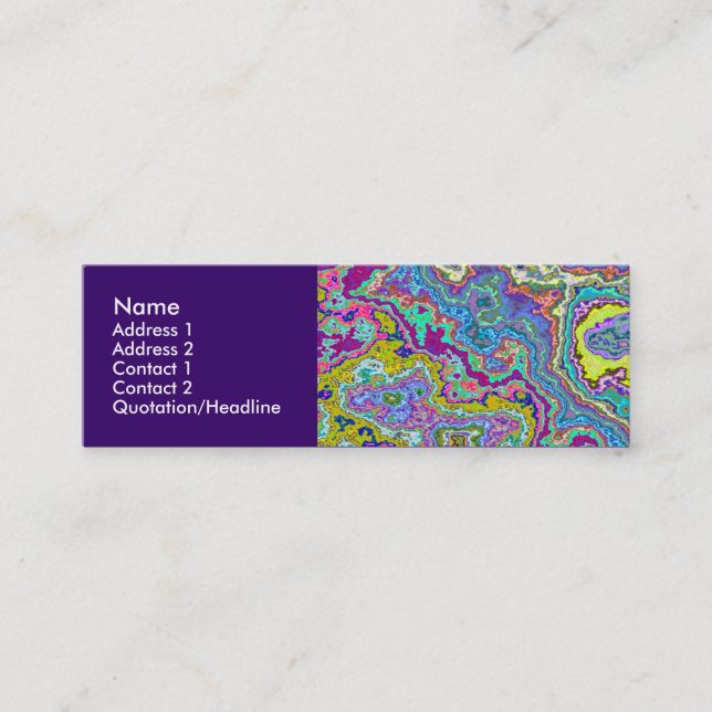 Colorful Mineral Mini Business Card (Front)