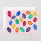 Colorful Mini Easter Eggs, Jelly Beans Postcards (Front/Back)