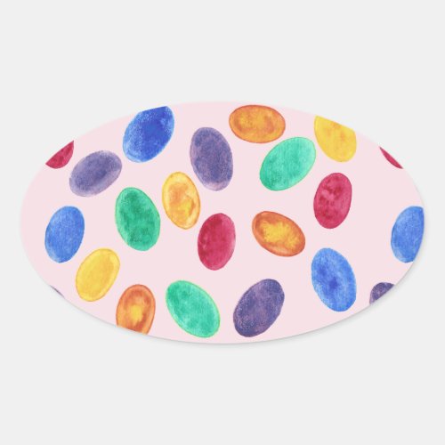 Colorful Mini Easter Eggs Jelly Beans Stickers