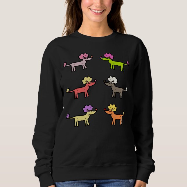 Colorful Mini Poodles Sweatshirt (Front)