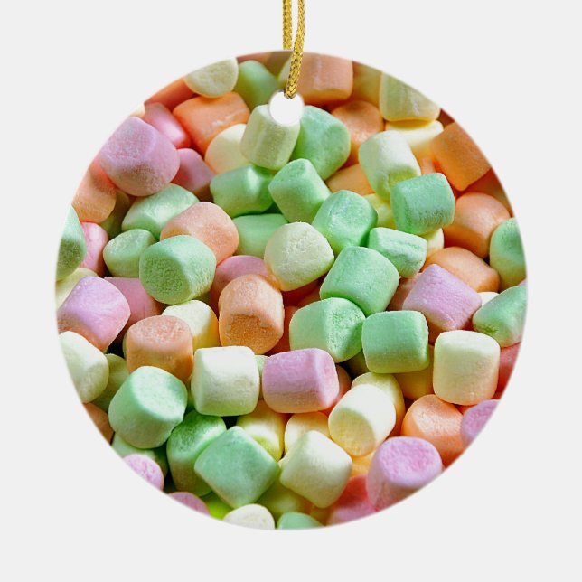 Colorful miniature marshmallows ornament (Front)