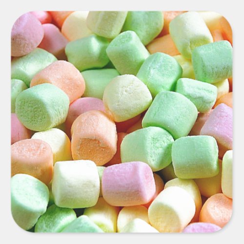 Colorful miniature marshmallows sticker
