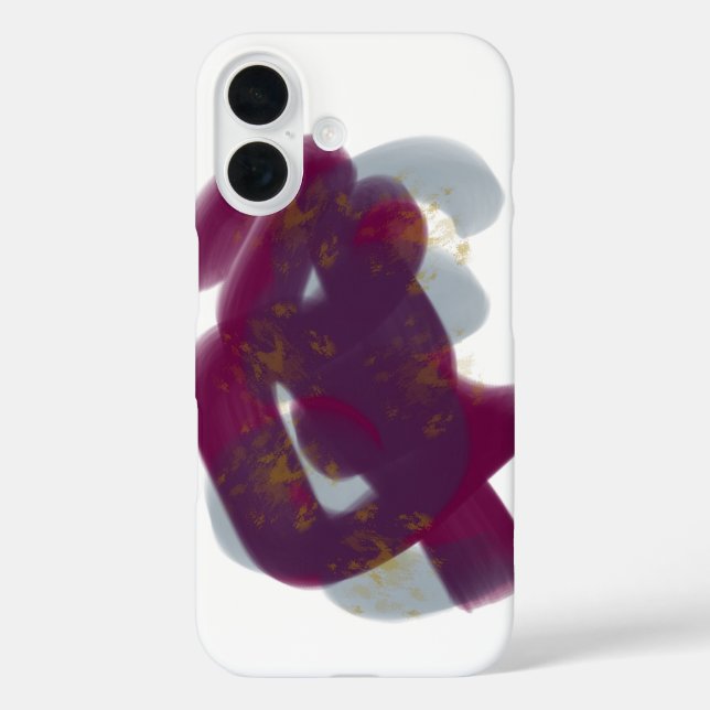 Colorful Minimal Abstract Artwork iPhone 16 Case (Back)