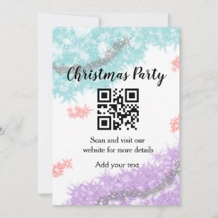 Colorful minimal add your text picture name invitation