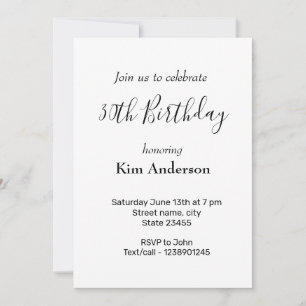 Colorful minimal add your text picture name invitation