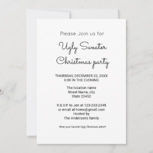 Colorful minimal add your text picture name invitation