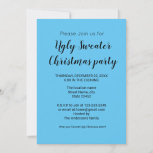 Colorful minimal add your text picture name invitation